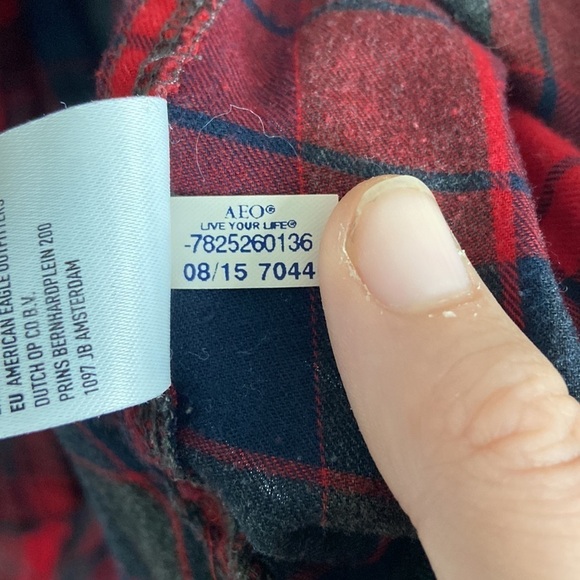 Ae Boyfriend Flannel plaid XS - Picture 4 of 4